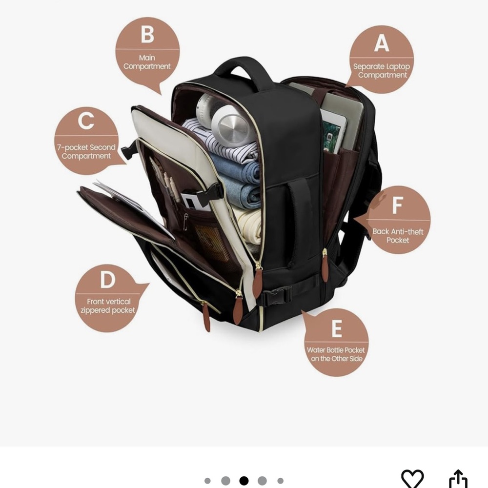 Black Brown cream backpack. Lovevook. - Picture 11 of 13